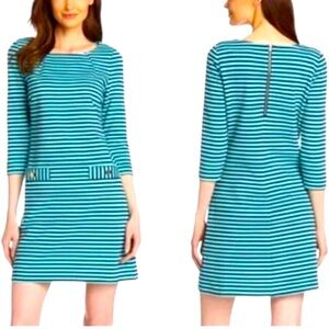Lilly Pulitzer size XS Charlene pocketed aqua stripe ottoman dress